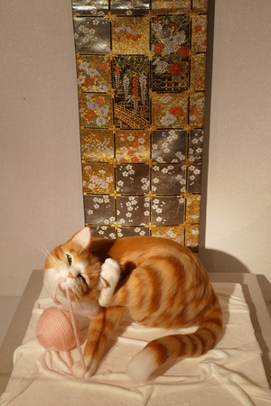 桜宵一刻　個展　熊木早苗　耳を描く猫　猫　羊毛フェルト